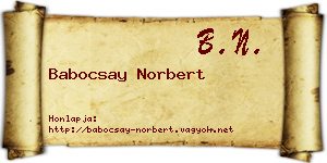 Babocsay Norbert névjegykártya